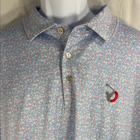 Peter Millar Blue Tour Championship Polo Shirt Lightweight Casual Size XXL - Picture 3 of 8